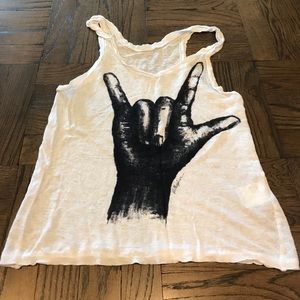 Philip Lim linen tank with design