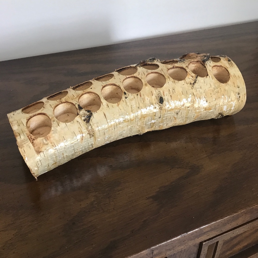 Birch wood essential oil display