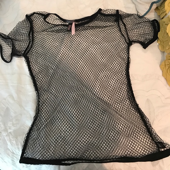 Black Fishnet Shirt - Picture 1 of 2