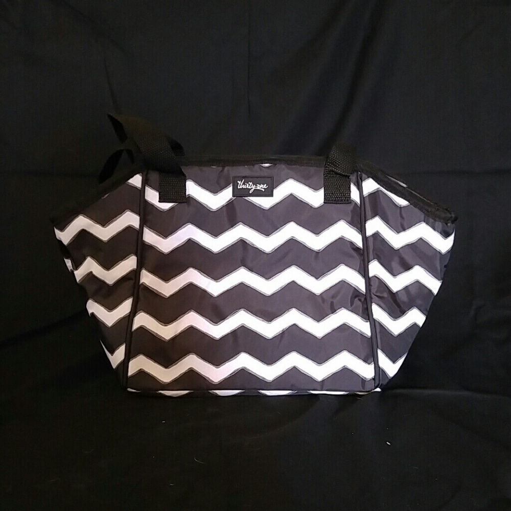 Lunch Break Thermal in Black Chevron