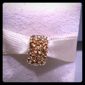 2 14k solid gold pandora clips