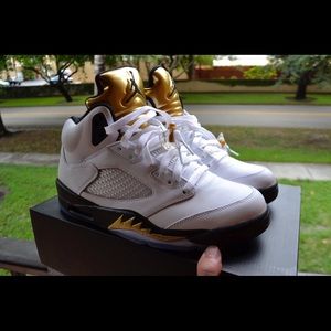 WHITE & GOLD JORDAN 5s 100% AUTHENTIC