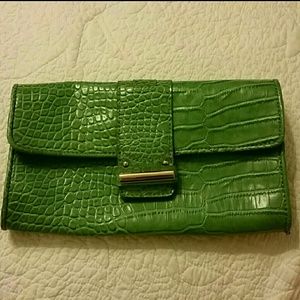 NWOT LOFT Green Clutch