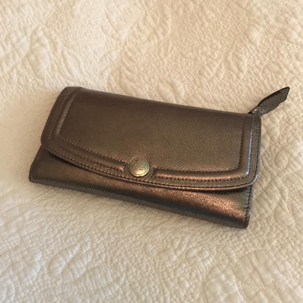 Coach Leather Metallic Wallet