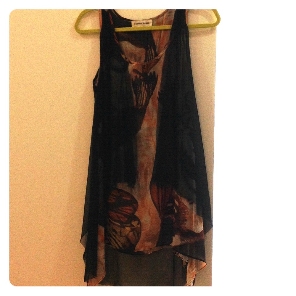 J' Adore Paris sleeves blouse