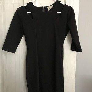 Mason Cutout Shoulder Black Bodycon Dress