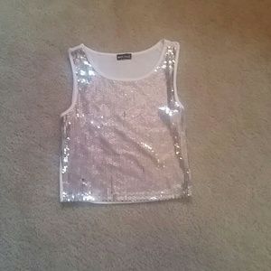 Sequined crop top