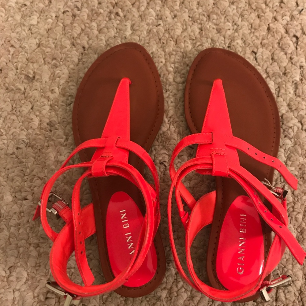 Gianni Bini neon pink sandals