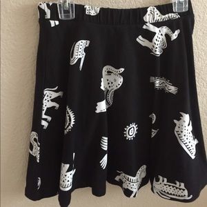 animal pattern mini skirt