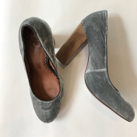 Juicy Couture Shoes - Juicy Couture Velvet Round Toe Pumps