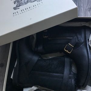 Authentic Burberry Grantville moto fall boots 7.5