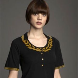 Fred perry x Emma cook rare black knit top