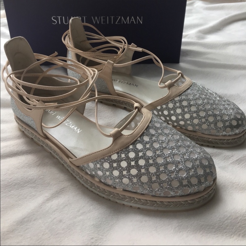 Stuart Weitzman Wrap Espadrilles Sandals