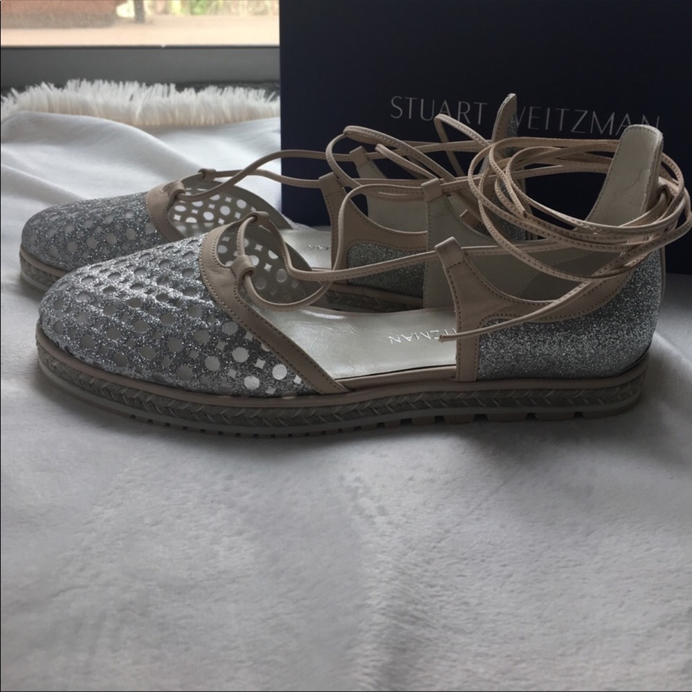 Stuart Weitzman Wrap Espadrilles Sandals - Picture 3 of 8