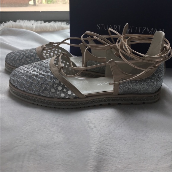 Stuart Weitzman Wrap Espadrilles Sandals - Picture 3 of 8