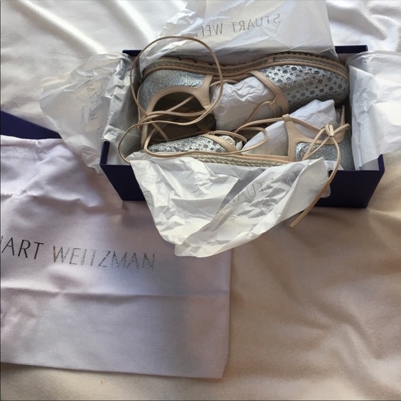 Stuart Weitzman Wrap Espadrilles Sandals - Picture 6 of 8