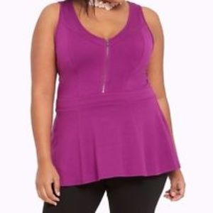 Torrid Purple Sleeveless Front Zip Top - Size 0
