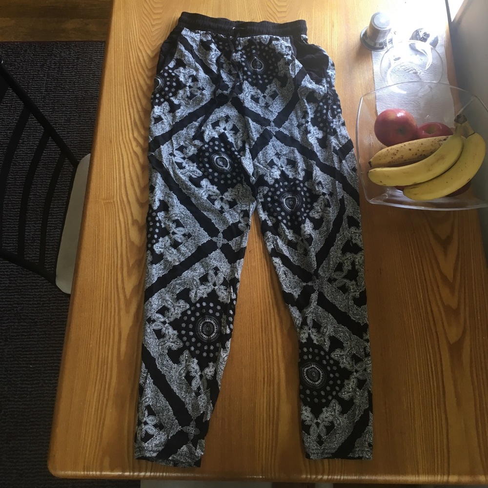 Patterned Rayon Pants
