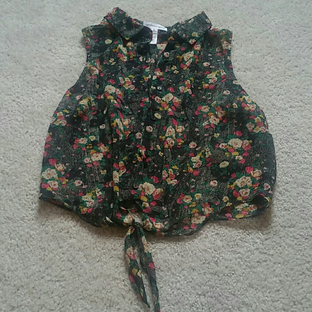 Floral button up blouse