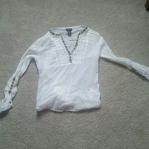 White blouse  with colorful accents