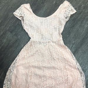 Charlotte Russe blush lace dress