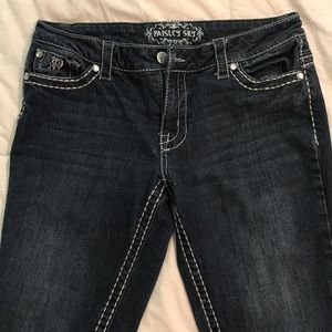 Skinny jeans white thread