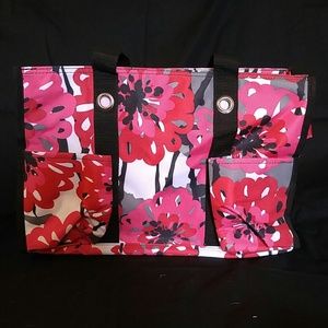 Zip-Top Organizing Utility Tote in Bold Bloom