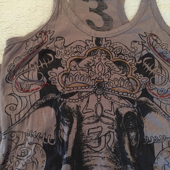 Sure | Tunic Halter w/ Elephant Embroidery, Size L - Picture 3 of 7