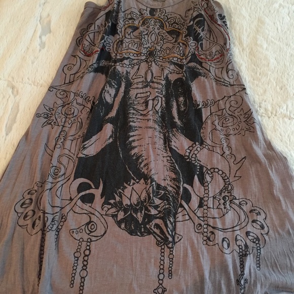 Sure | Tunic Halter w/ Elephant Embroidery, Size L - Picture 5 of 7