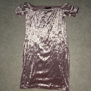 Off the shoulder Velvet Dress, Worn once!