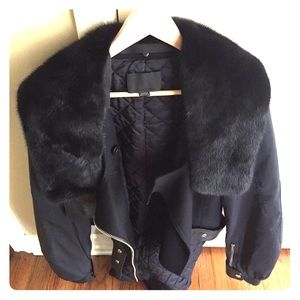 Alexander Wang Mink Collar Aviator Tailcoat