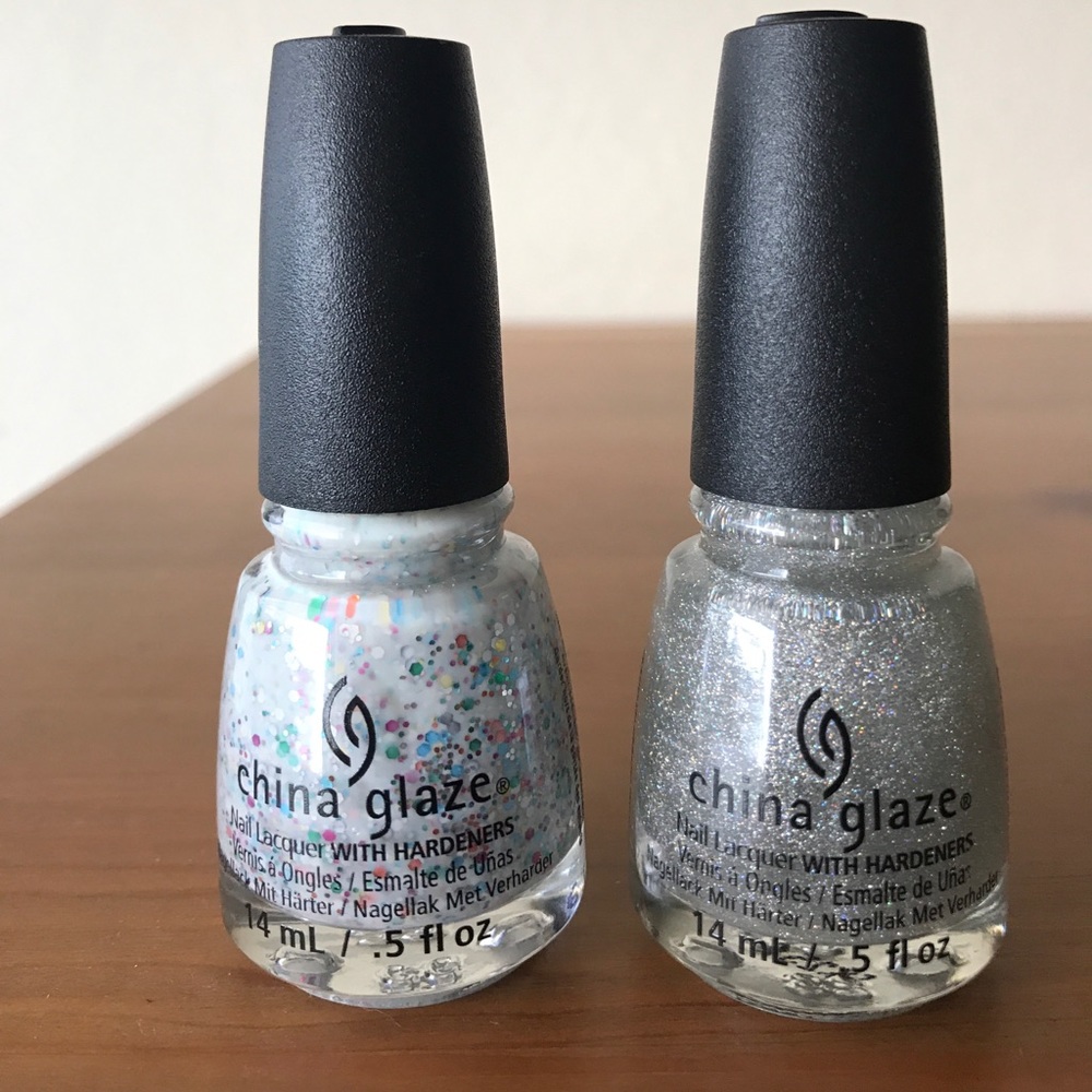 SOLD China Glaze Glitter Nail Polish- 2 Bottles