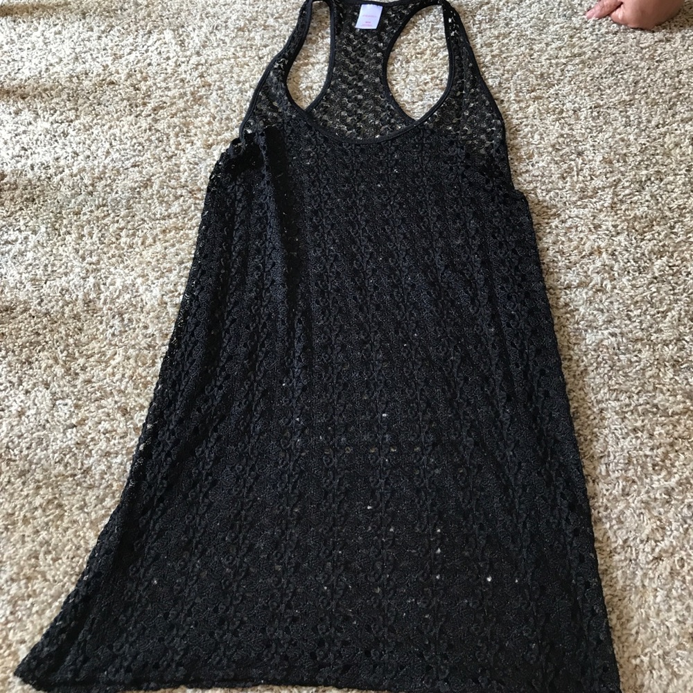 Black mesh dress for the beach or pool!