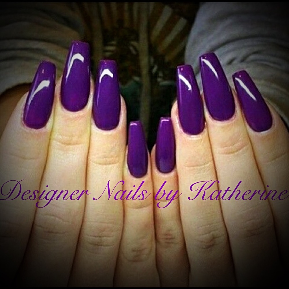 UV Gel Coffin Nails By Katherine