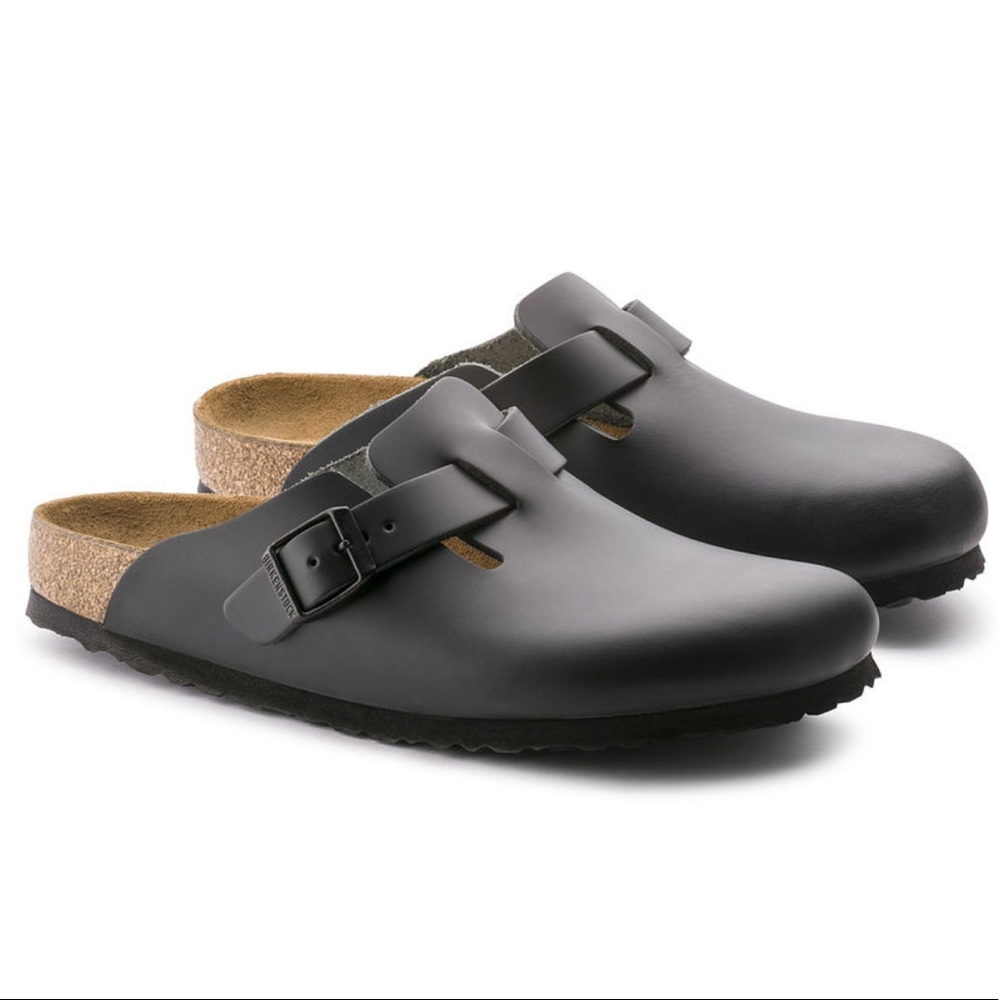 Birkenstock Boston black smooth leather, 40 Narrow
