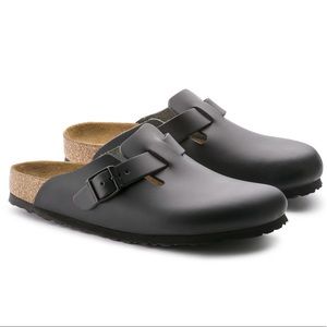 Birkenstock Boston black smooth leather, 40 Narrow