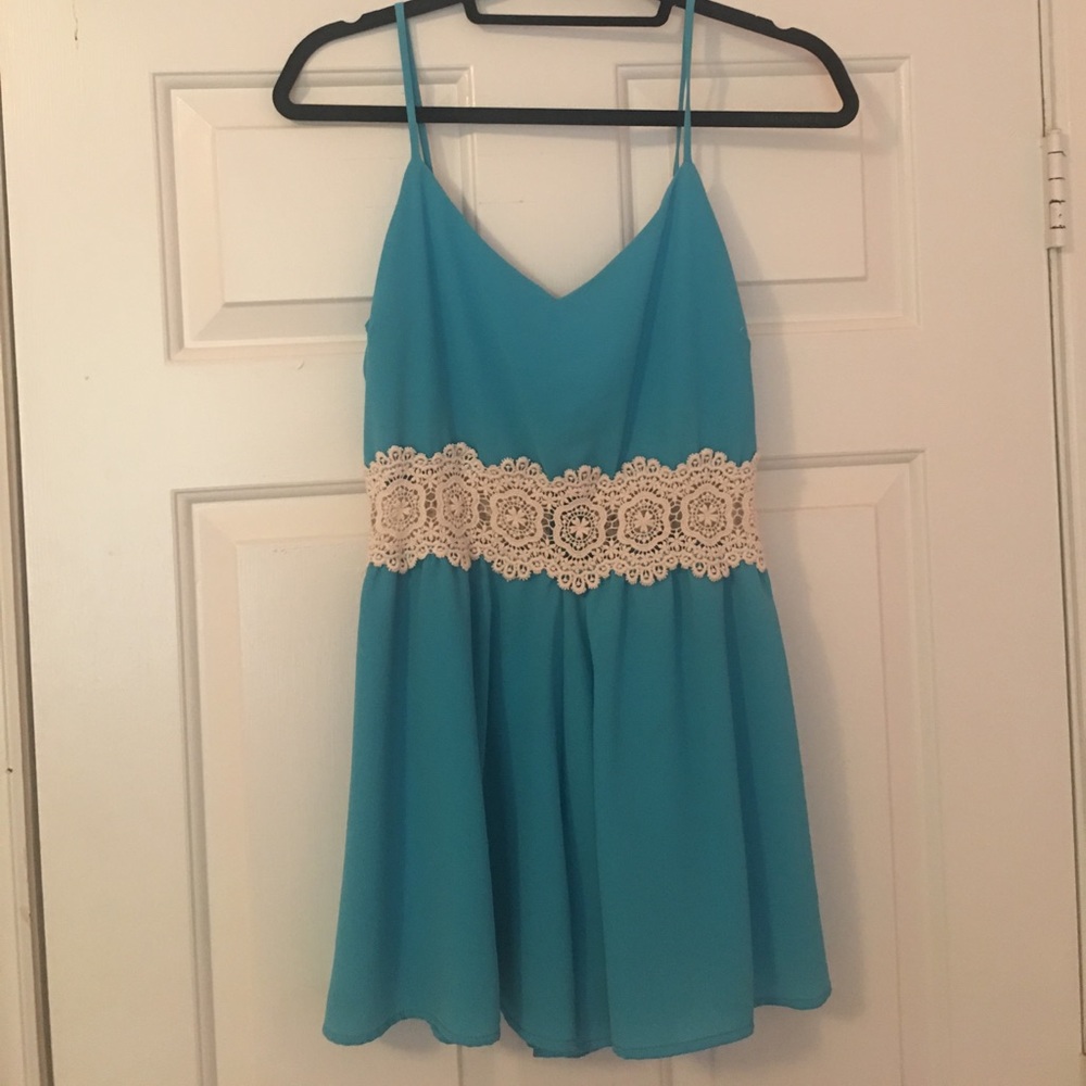 Boutique Turquoise Romper