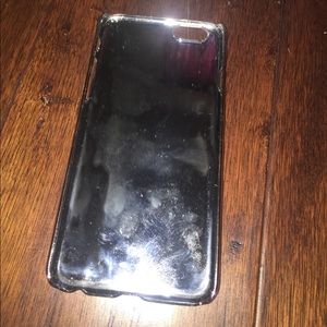 Iphone6 case. rose gold metallic and white marble