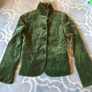 J.Crew Green Velvet Blazer