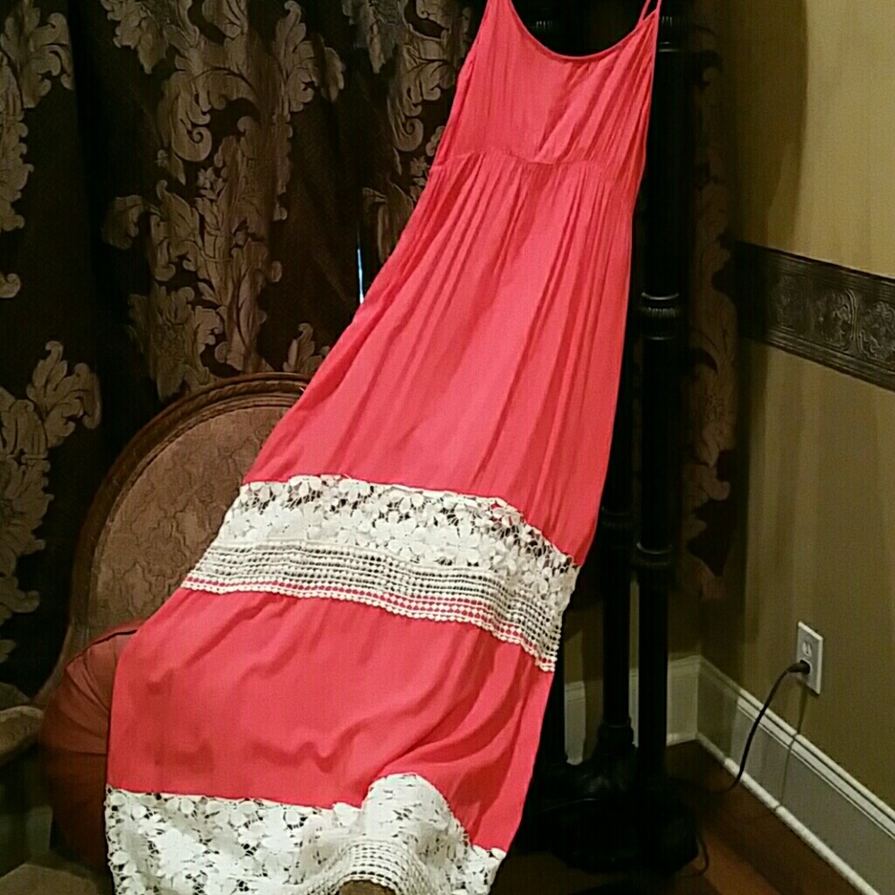 Coral Maxi Sun Dress