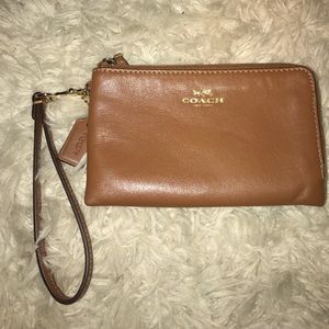 Authentic Coach Double Zipper Wristlet