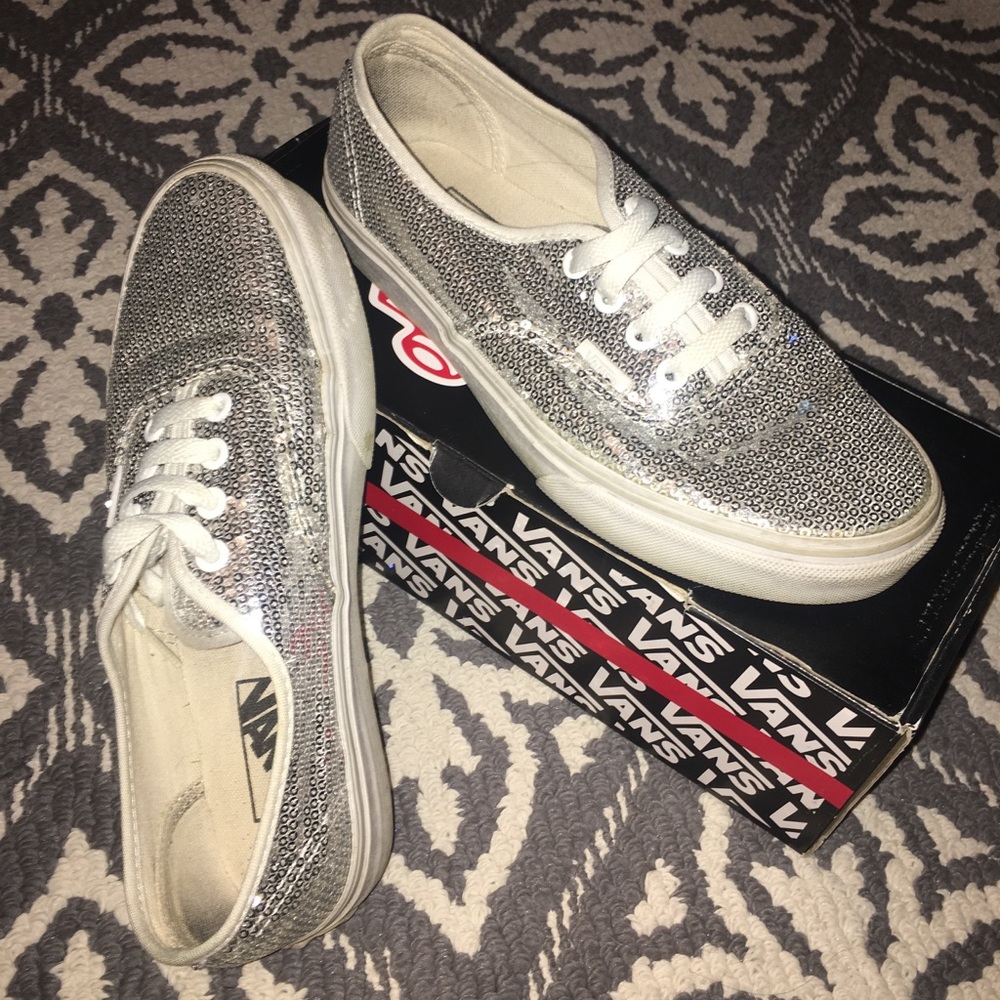 Vans! Silver sequin!