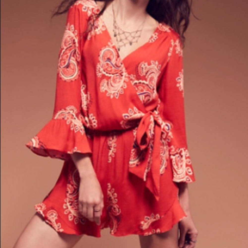 Free People ruffled romper