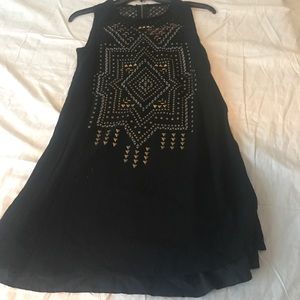 Black embellished dress