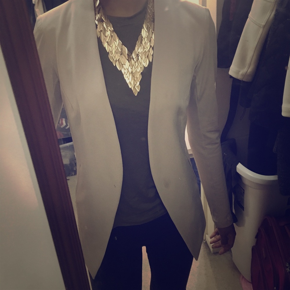 BCBGeneration Beige Fitted Blazer