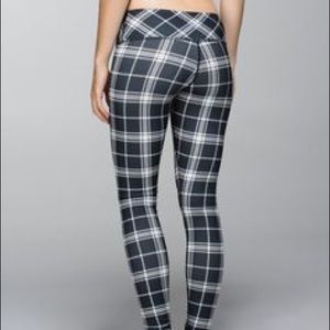Black Plaid Lululemon Leggings