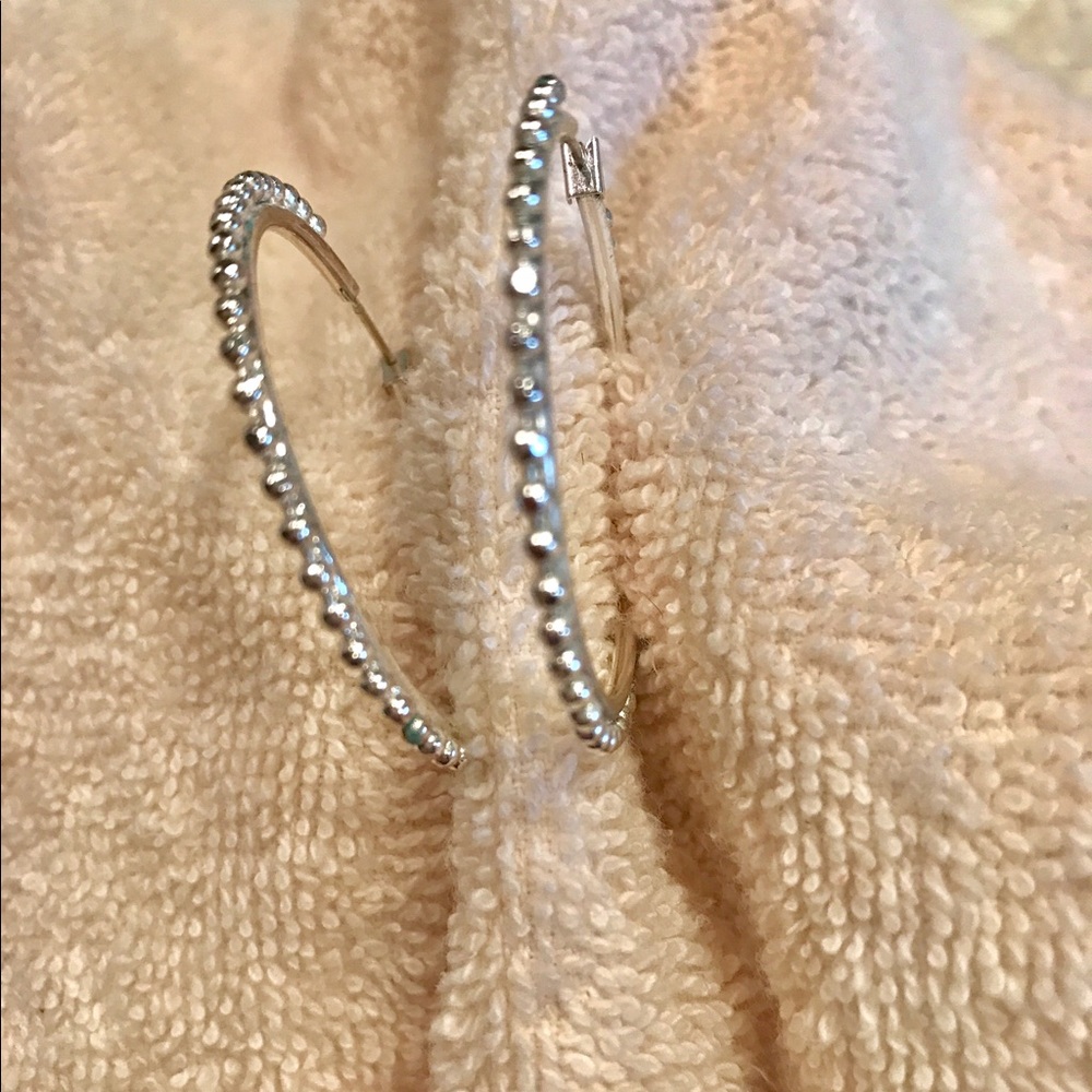 Silver Hoops - Picture 2 of 4