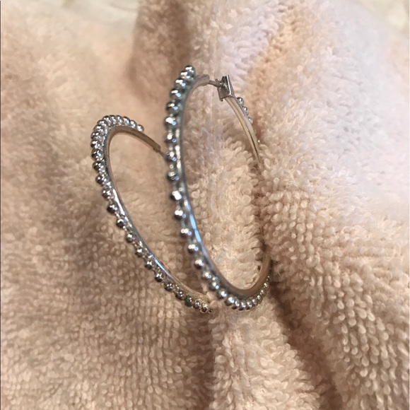 Silver Hoops - Picture 3 of 4