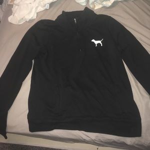 VS PINK black zip-up pullover