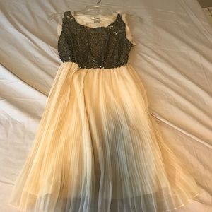 Cream sequined dress